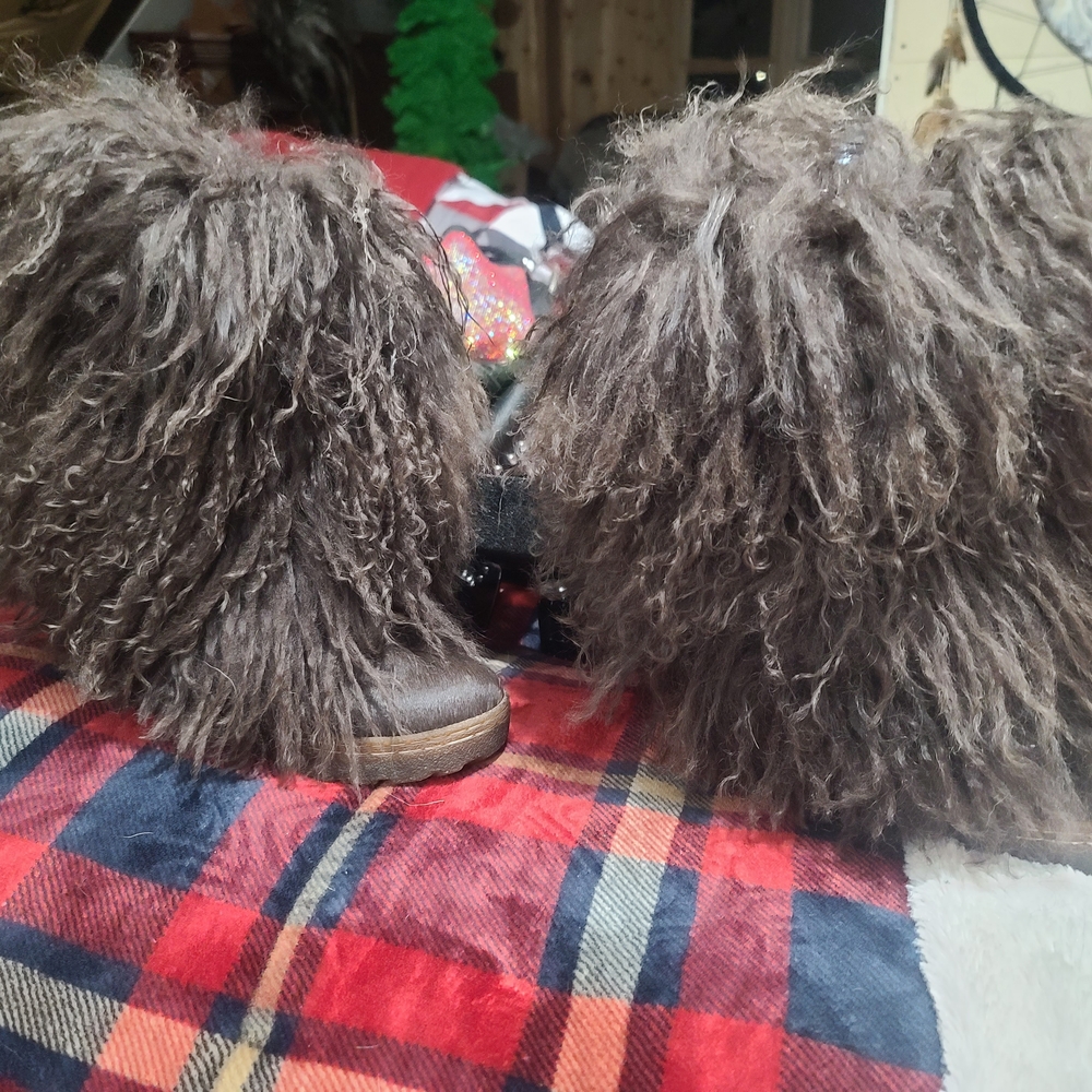 BearPaw Furry Brown Winter Boots